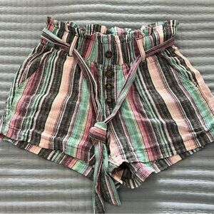 REWASH striped tie shorts